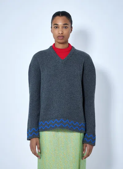 Marni Roundneck Sweater In Grey