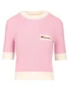 Marni Roundneck Sweater Knitwear Rose In Pink