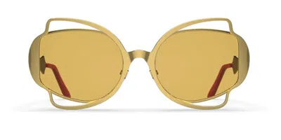 Marni Route Of The Sun Gold Cip Men's Sunglasses Gold Size 60