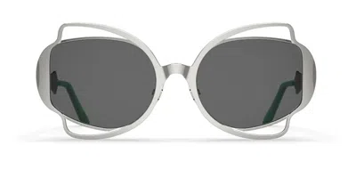 Marni Route Of The Sun Silver J2k Men's Sunglasses Silver Size 60 In Gray