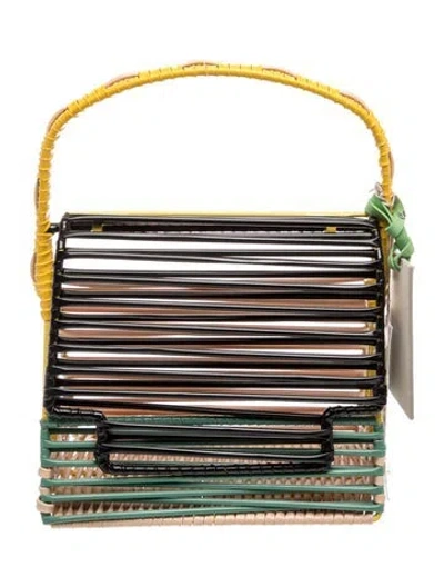 Pre-owned Marni Rubber Top Handle Bag In Multi