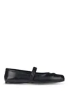 Marni Ruched Ovine Leather Black Sandals In Black