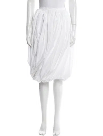 Pre-owned Marni Ruffle Embellishment Knee-length Skirt In White
