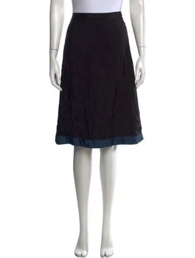 Pre-owned Marni Ruffle Embellishment Midi Length Skirt In Black