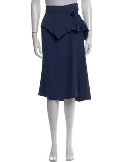 Pre-owned Marni Ruffle Embellishment Midi Length Skirt In Blue