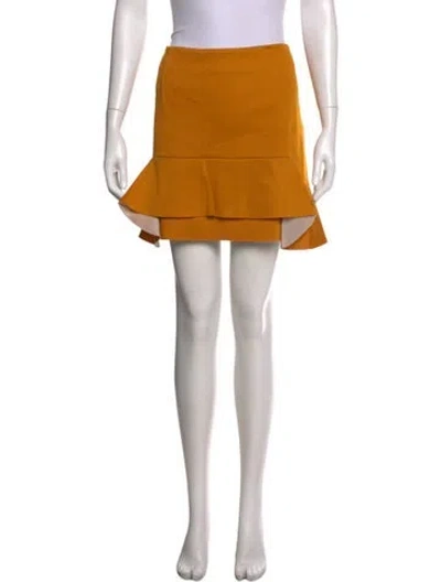 Pre-owned Marni Ruffle Embellishment Mini Skirt In Yellow