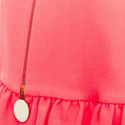 Marni Ruffle Hem Zip Front Cropped Jacket In Pink