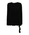 Marni Ruffled Crepe Blouse In Black