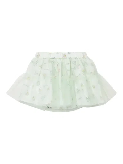 Marni Babies' Ruffled Floral Skirt In Green