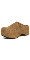 Marni Heel Sandals With Woven Texture Platform