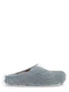 Marni Aquamarine Long Hair Calfskin Fussbett Sabot In Multi
