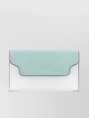 MARNI SAFFIANO LEATHER CARD CASE WITH FRONT POCKET