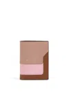 Marni Saffiano-leather Wallet In Pink