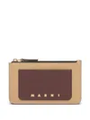 Marni Saffiano Leather Cardholder In Multi