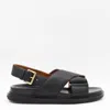 Marni Woman Sandals Black Size 6 Soft Leather In Black
