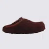 Marni Fussbett Sabot Genuine Calf Hair Clog In Brown
