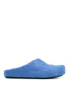 Marni Ponyskin And Leather Mules In Blue