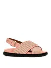 Marni Fussbet Sandals In Nude & Neutrals