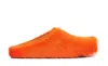 Marni Men Fussbett Sabot Hairy Mules In Orange