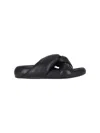 Marni Bubble Twist-detail Leather Sandals In Black