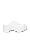 Marni Leather Chunky Sabot Clogs In Lily White