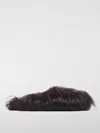 Marni Brown Long Hair Fur Fussbett Slippers In Braun