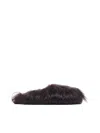 Marni Brown Long Hair Fur Fussbett Slippers In Moca
