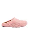 Marni Calf Hair Flat Sole Round Toe Sandals In Pink