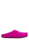 Marni Fuchsia Calf Hair Fussbett Slippers In Pink