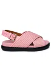 Marni Pink Leather Blend Sandals