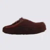 Marni Fussbett Sabot Genuine Calf Hair Clog In Brown