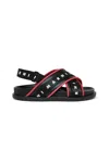 Marni Sandals With Cross-strap Logo In Black