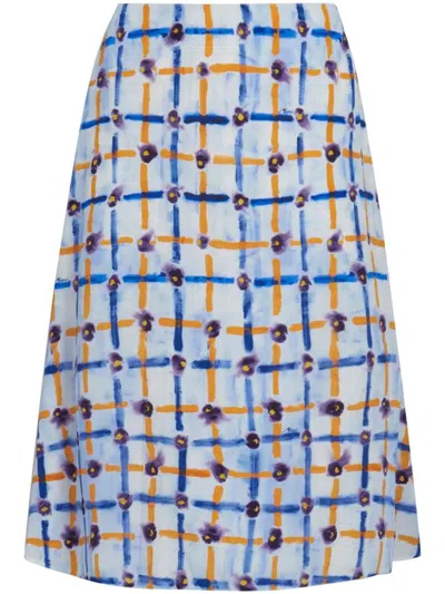 Marni Saraband Skirt Clothing In Blue