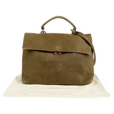 Marni Satchel Tote Shoulder Bag In Brown