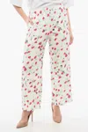 Marni Satin Cropped Pants With Drawstring In Multi