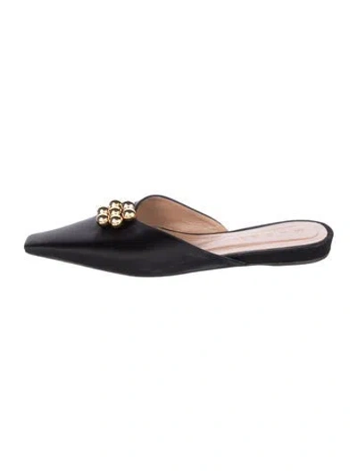 Pre-owned Marni Satin Mules In Black