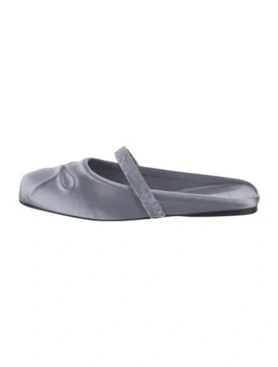 Pre-owned Marni Satin Mules In Blue