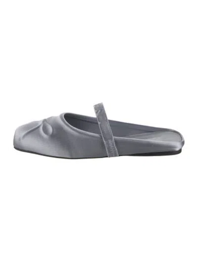 Pre-owned Marni Satin Mules In Blue/grey