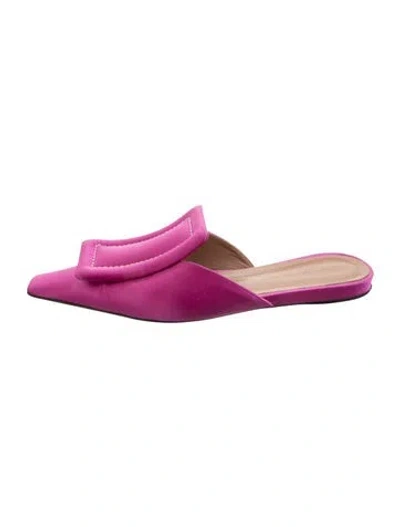 Pre-owned Marni Satin Mules In Pink