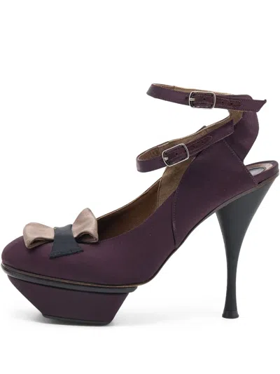 Pre-owned Marni Satin Platform Sandals