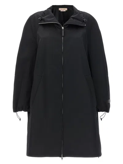 MARNI MARNI SATIN TECHNICAL FABRIC PARKA