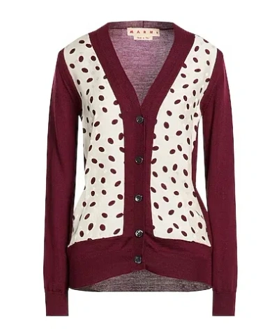 Marni Satin-effect Wool Cashmere Cardigan In Multi