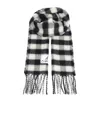 Marni Double-face Wool Scarf Scarves And Foulards Grey In Black