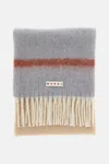 Marni Textured Finish Scarf In Light Grey In Gray
