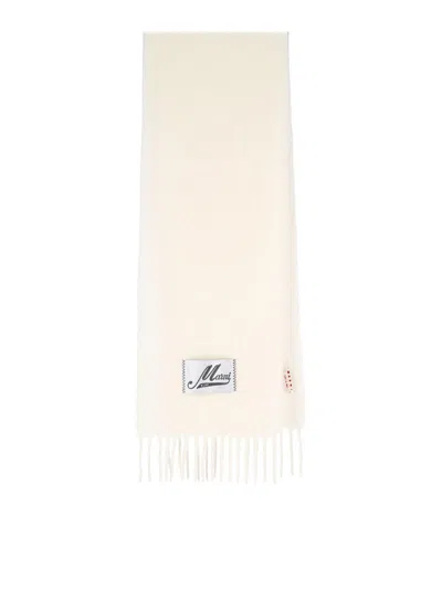 Marni Scarf In Alpaca In White