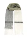 Marni Long Color-block Scarf With Fringed Ends In Multi