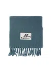 Marni Scarf With Logo Patch Scarves Light Blue