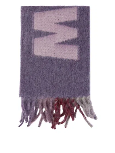 Marni Scarf With Logo In Purple