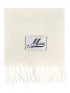 Marni Cream Alpaca Scarf With Fringes