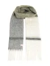 Marni Striped Alpaca Scarf Scarves And Foulards Grey In Multi